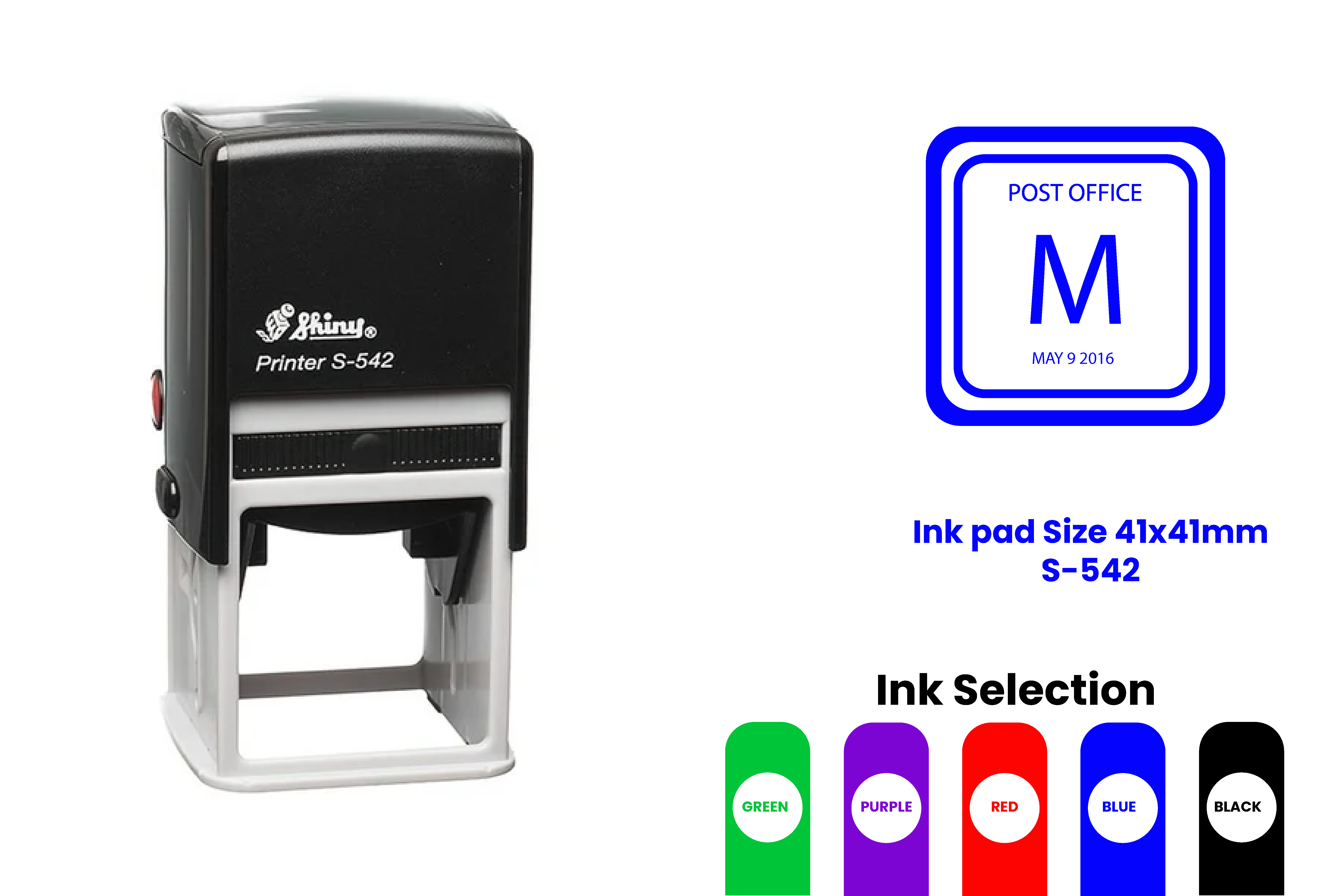 S-542 Self-Inking Rubber Stamp